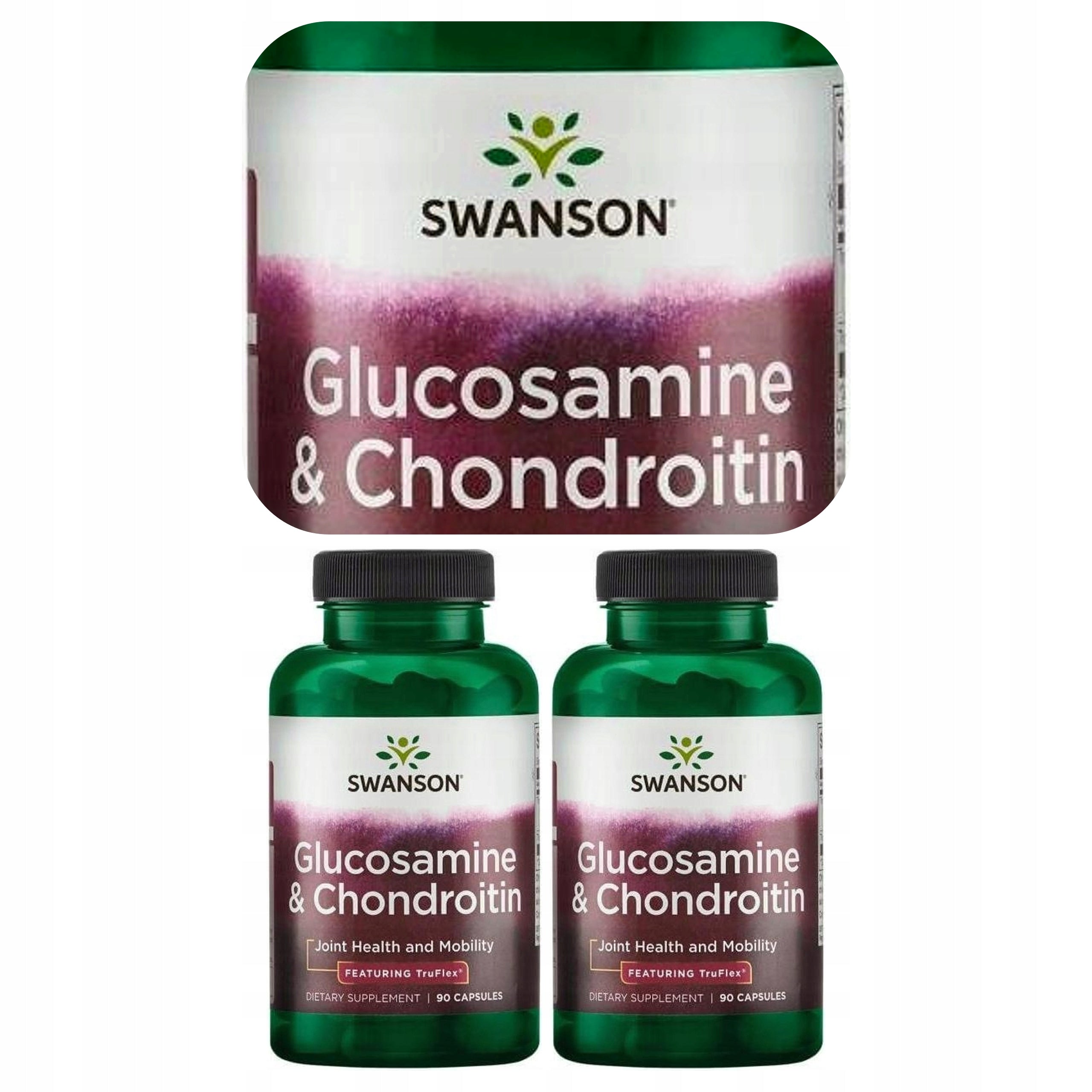 2x SWANSON Glucosamine with Chondroitin TruFlex Glycosaminoglycan 90 kaps.
