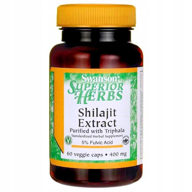 2x SWANSON Shilajit Extract Mumio 5% Fulvic Acid Extract 400 mg 60 kaps. Medical device no