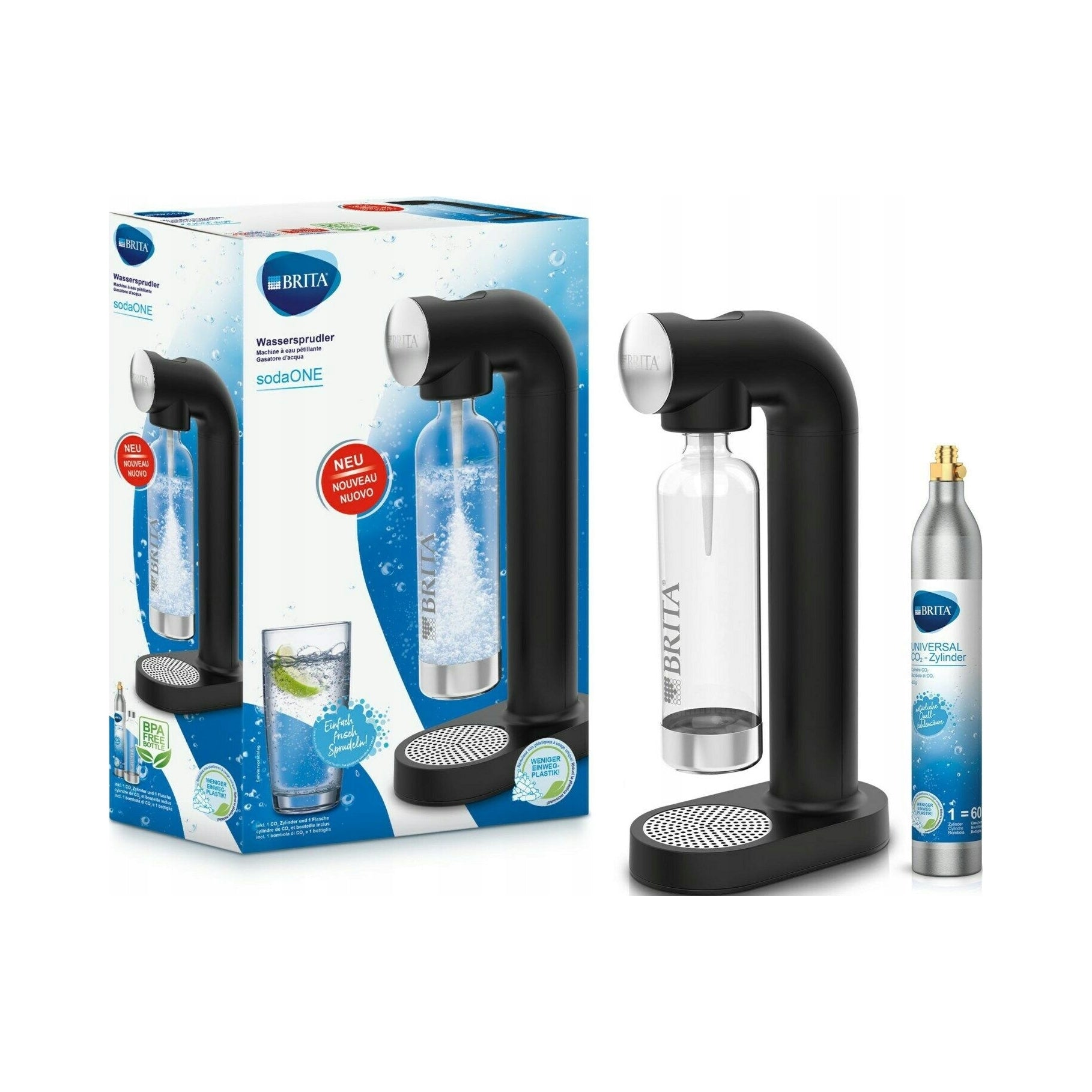 2x Saturator Brita SodaOne (black)