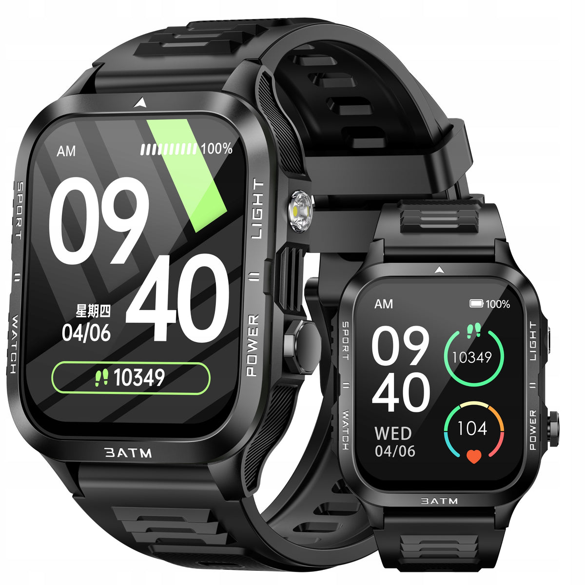 2x Smartwatch Elonix Ktt89 Black