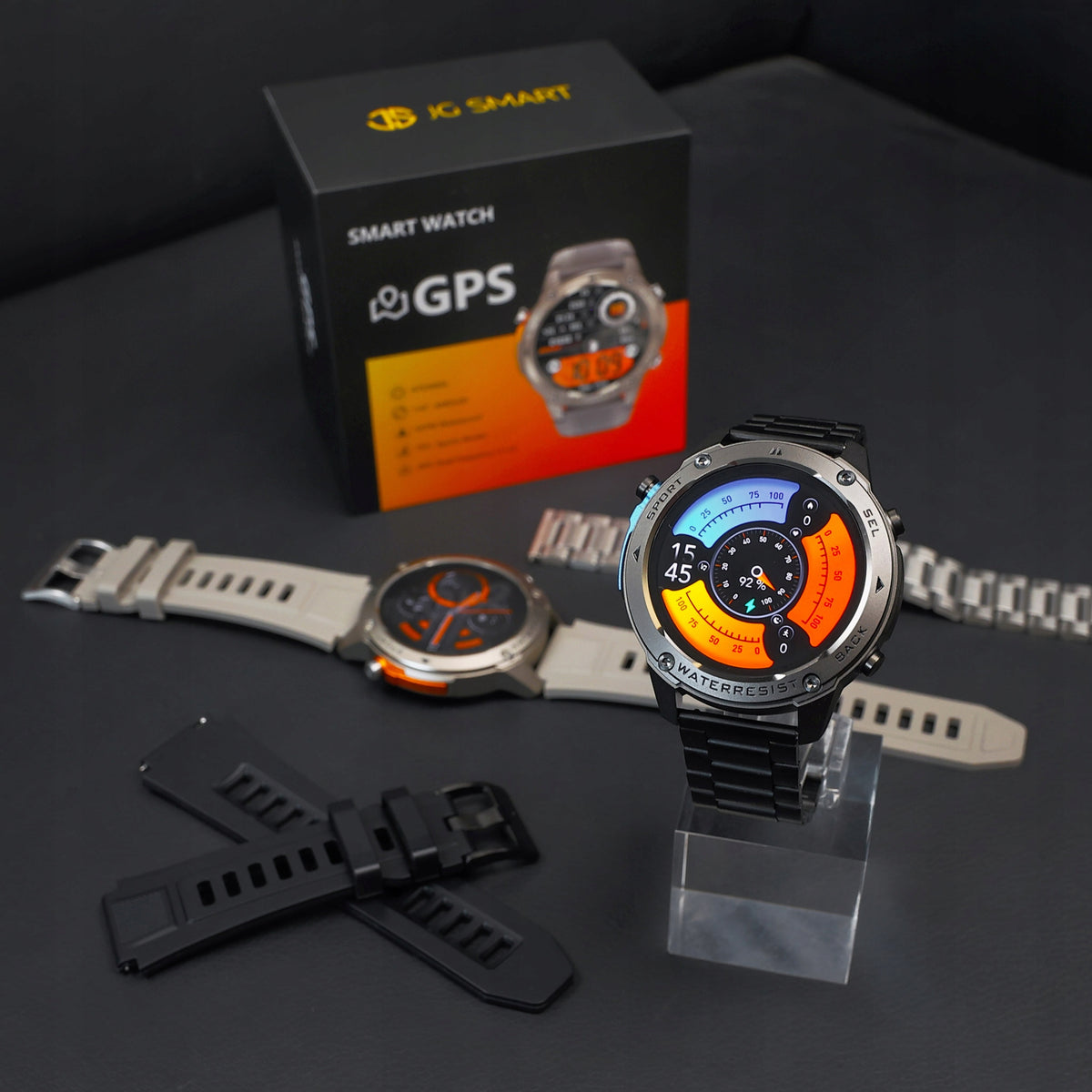 2x Smartwatch Jg Smart Jgr56 Gps Waterproof Amoled Black Model other