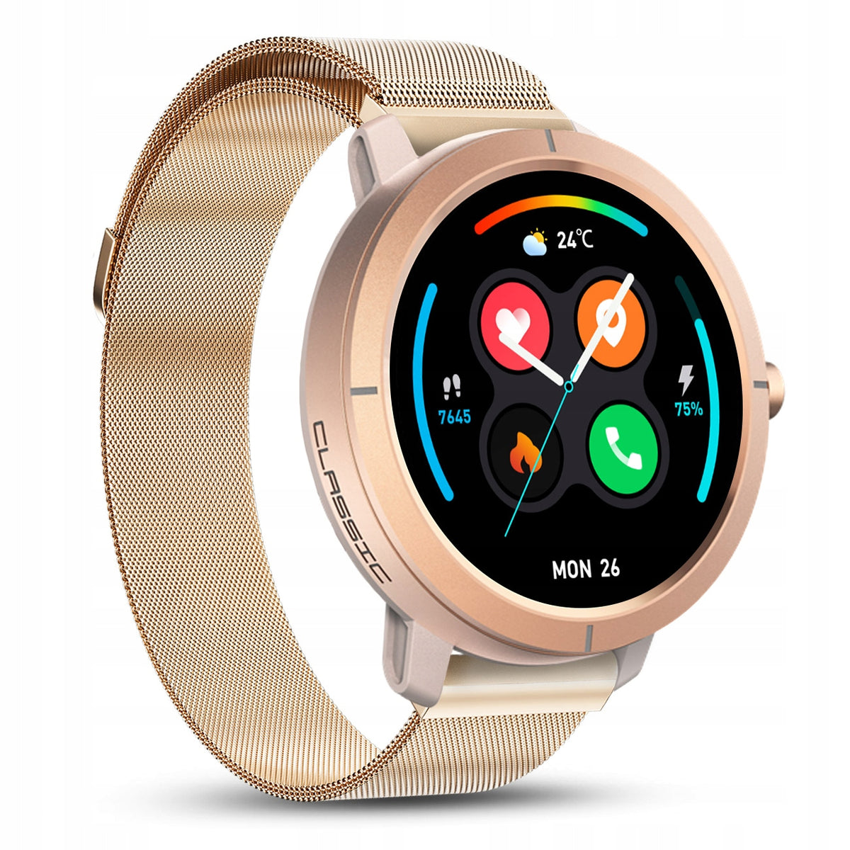2x Smartwatch Jg Smart Watch X76 Gps Amoled 43mm Gold