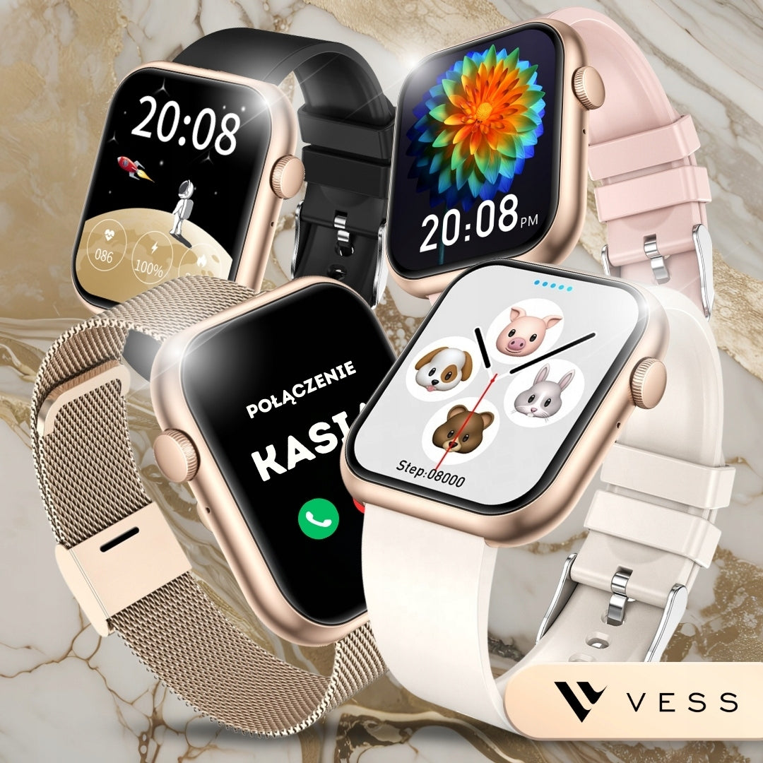 2x Smartwatch Vess K7pro Gold Brand Vess