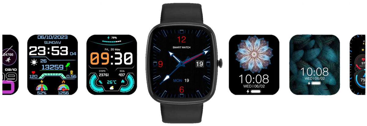 2x Smartwatch Wenom Sport Watch Black Brand Wenom