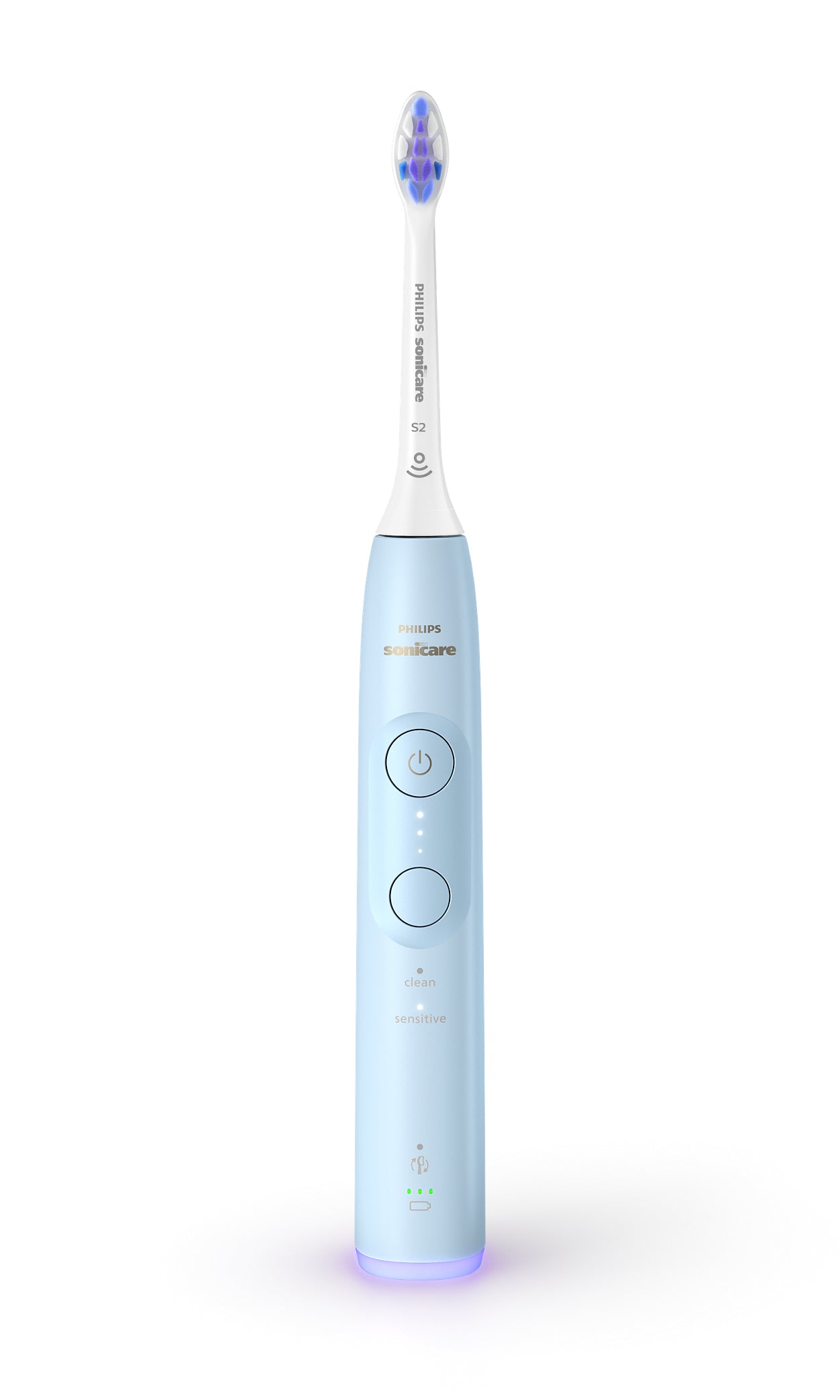 2x Sonic toothbrush Philips Sonicare 6100 Hx7406 01 Blue Brand Philips