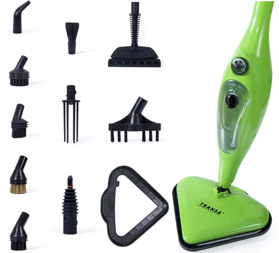 2x Steam Mop Transa Electronics Aquasteam Green 12in1 1500 W Green Model AquaSteam Green