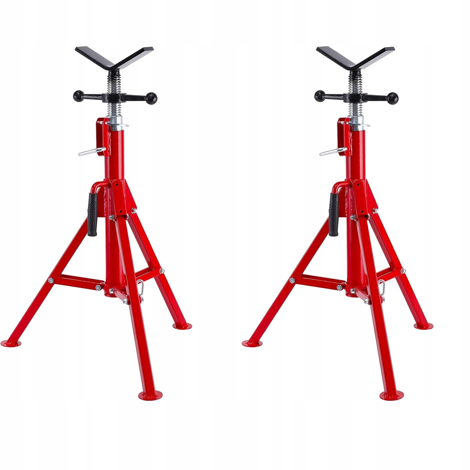 2x Stojak Podnośnik do Rur 1.13T 61–132CM,Stojak wysoki,Głowicą V