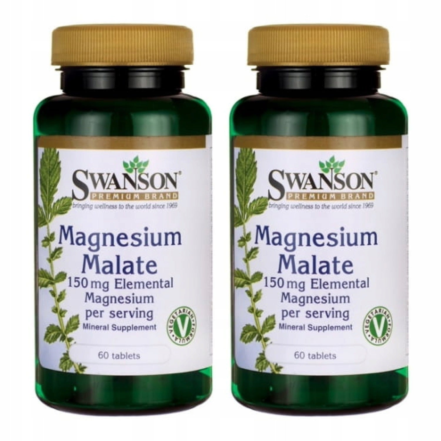 2x Swanson Magnesium malate (Magnesium malate) 60 tablets