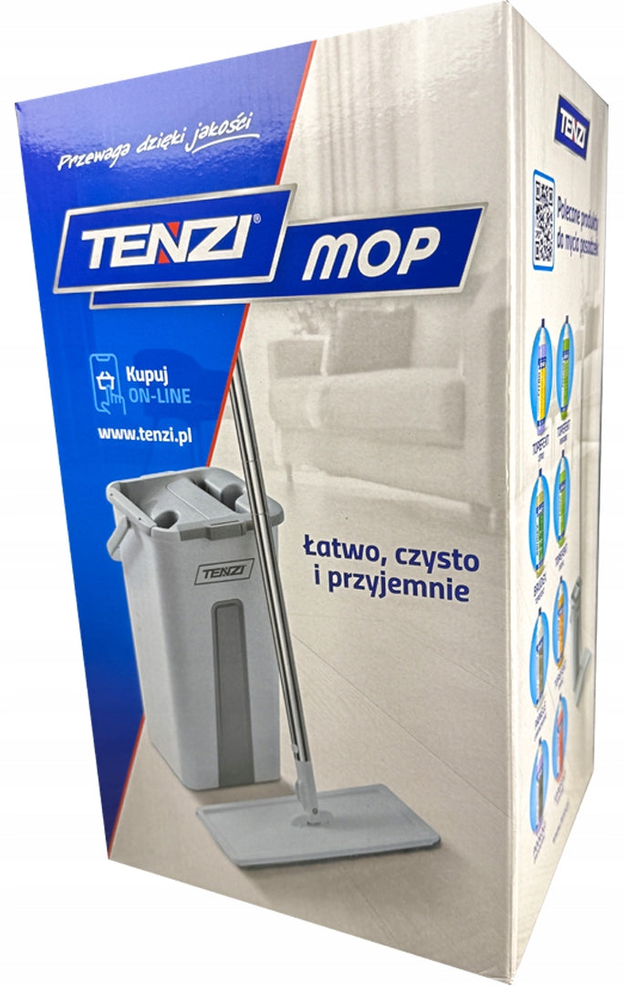 2x TENZI Flat MOP With Squeezer - Mop With Two Chamber Bucket Brand Tenzi