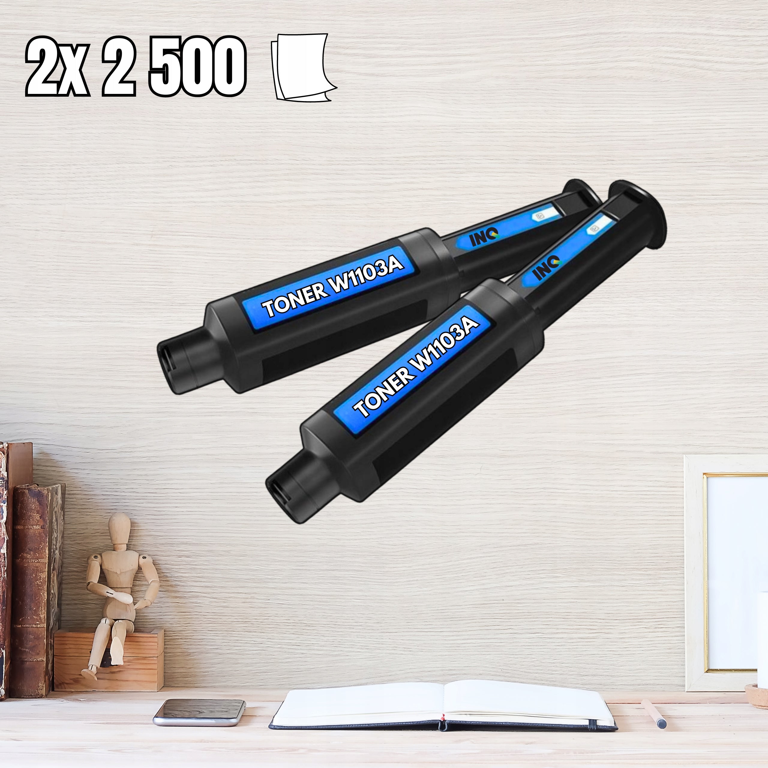 2x TONER 103A W1103A to HP Neverstop | 1000a 1000w 1200a 1200w | black Manufacturer INQ