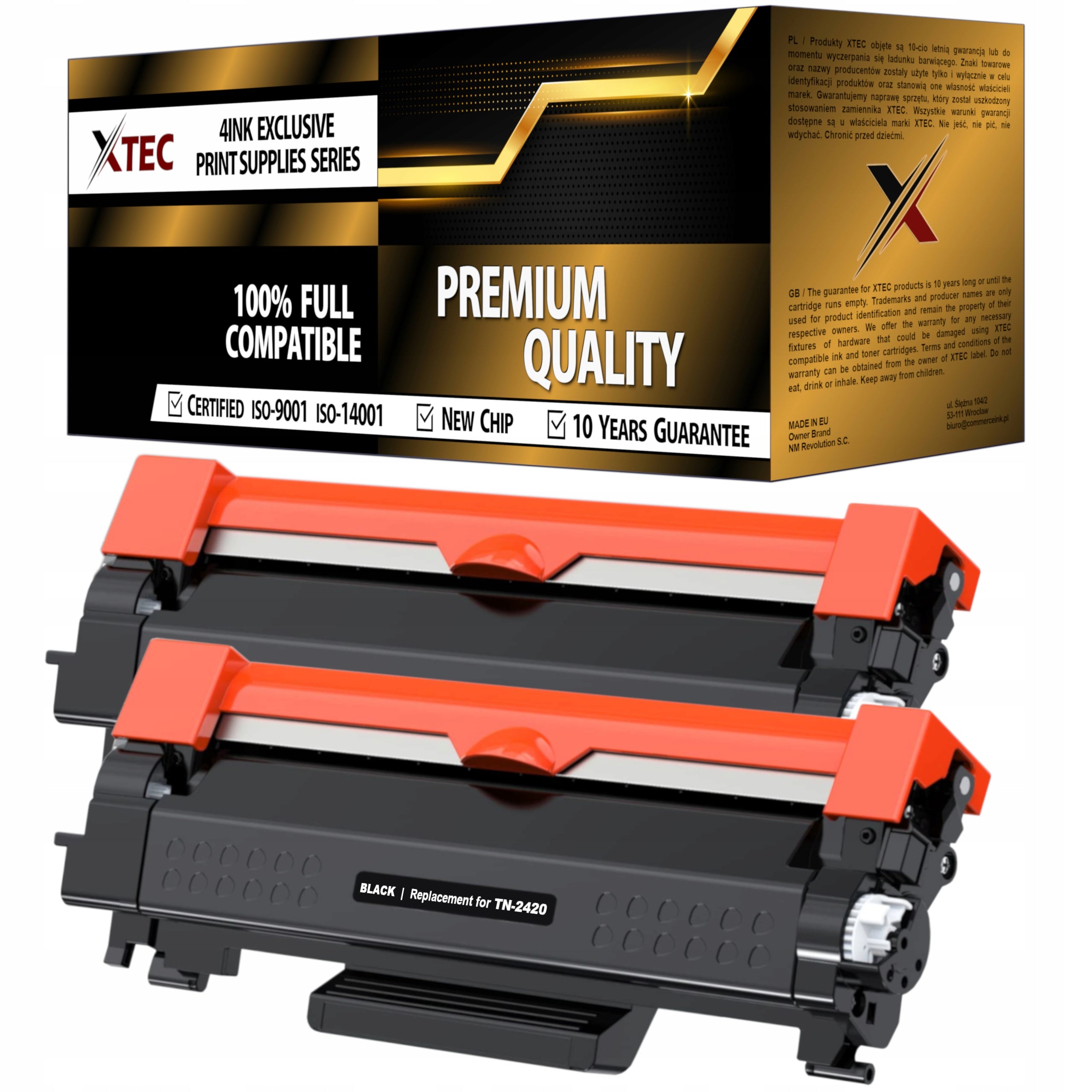 2x TONER TN-2420 XXL FOR BROTHER DCP-L2530DW HL-2350DW HL-L2310D MFC-L2750DW