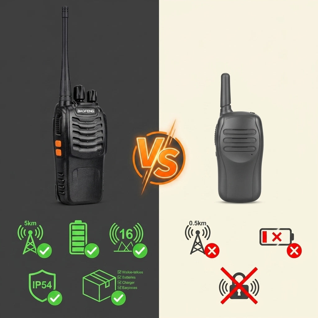 2x TWO-WAY RADIO BAOFENG BF-888S Walkie-Talkie PMR LONG RANGE 5km Set Brand Baofeng