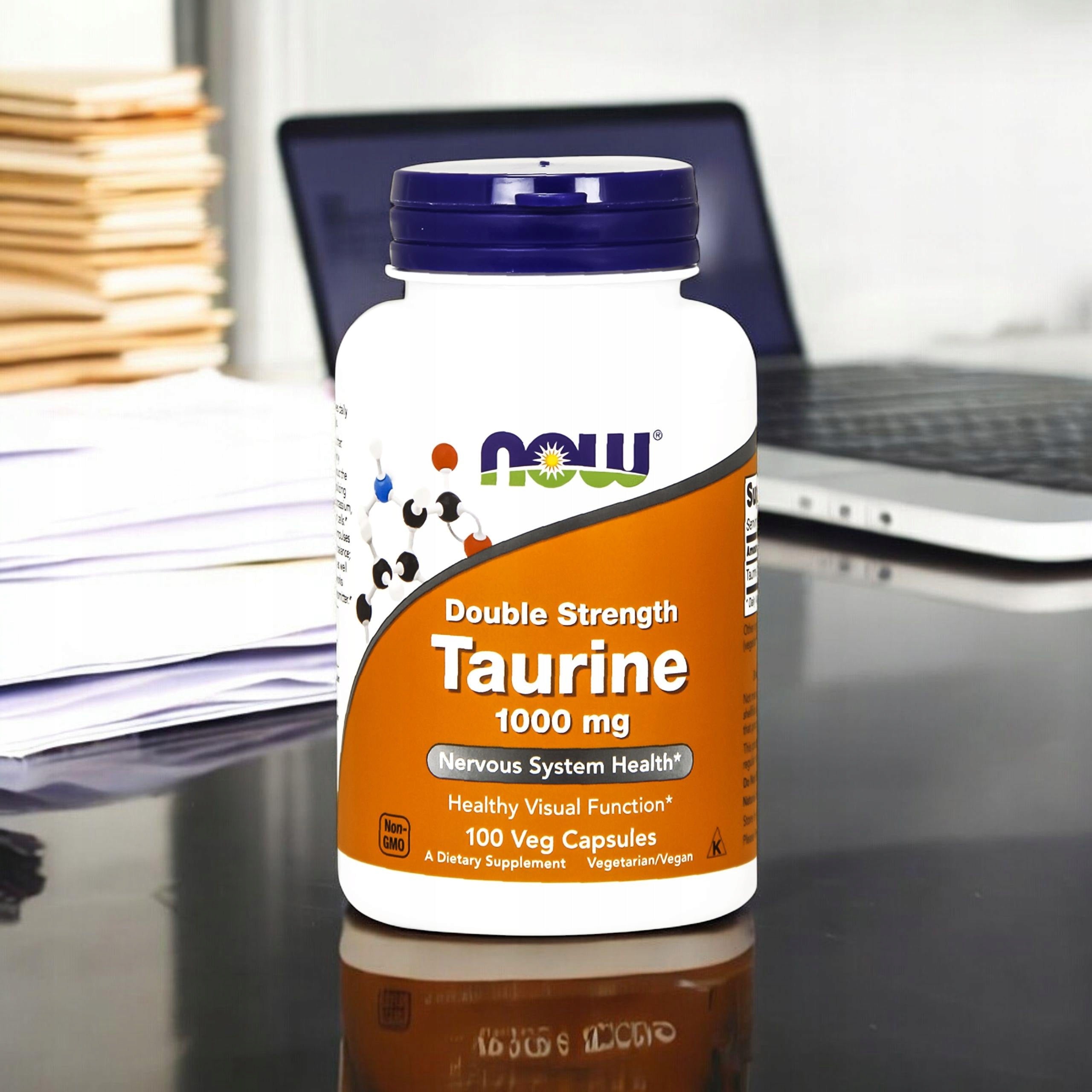 2x Taurine 1000mg Amino Acid Taurine 100caps Strength Regeneration NOW FO Brand Now foods
