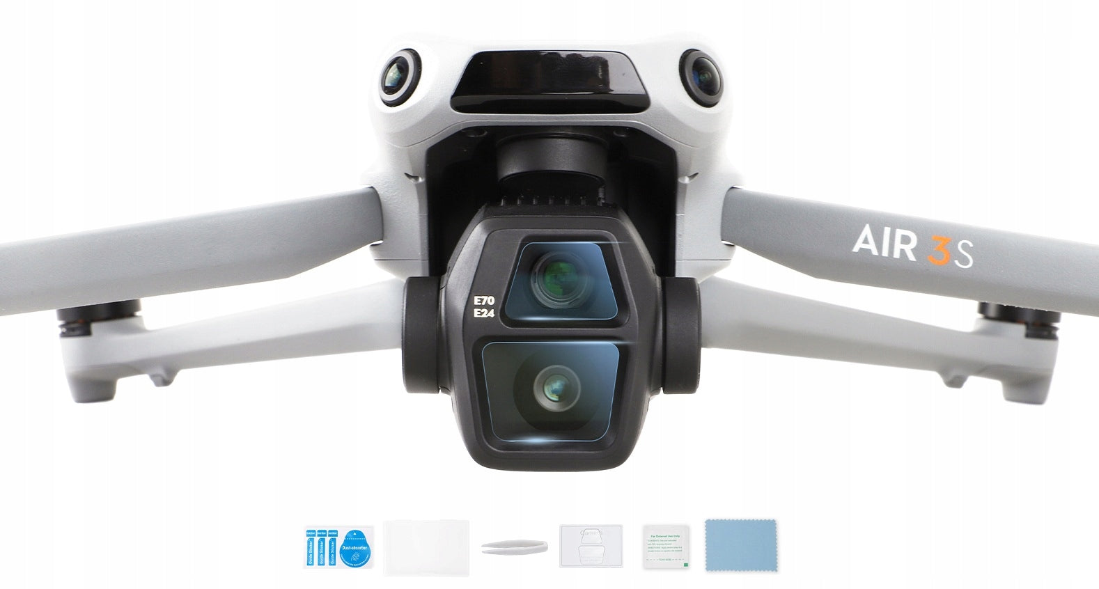 2x Tempered Glass Lens Cover Set for DJI AIR 3S 3 S Drone