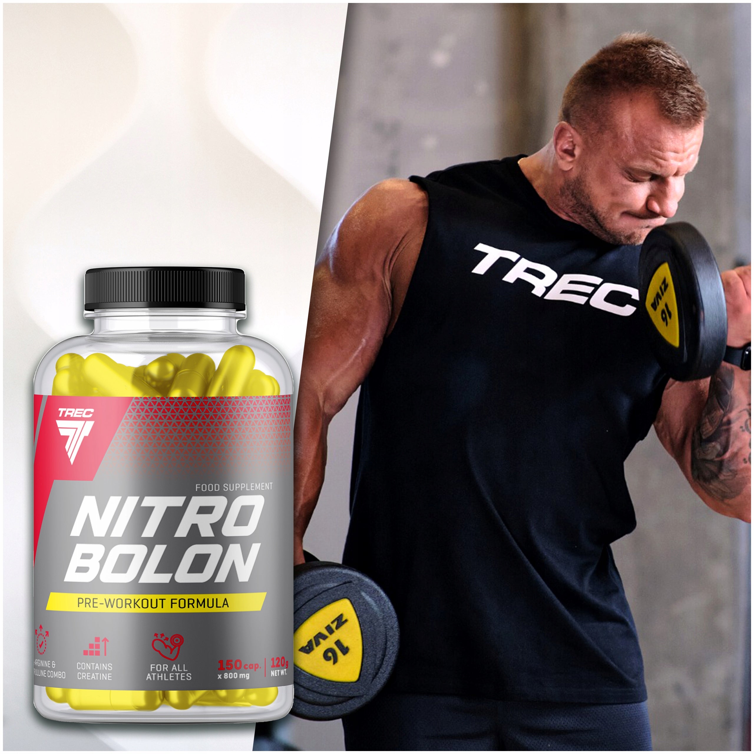 2x Trec Nitrobolon 150 caps BOOSTER NO PUMP ARGININE Brand Trec Nutrition