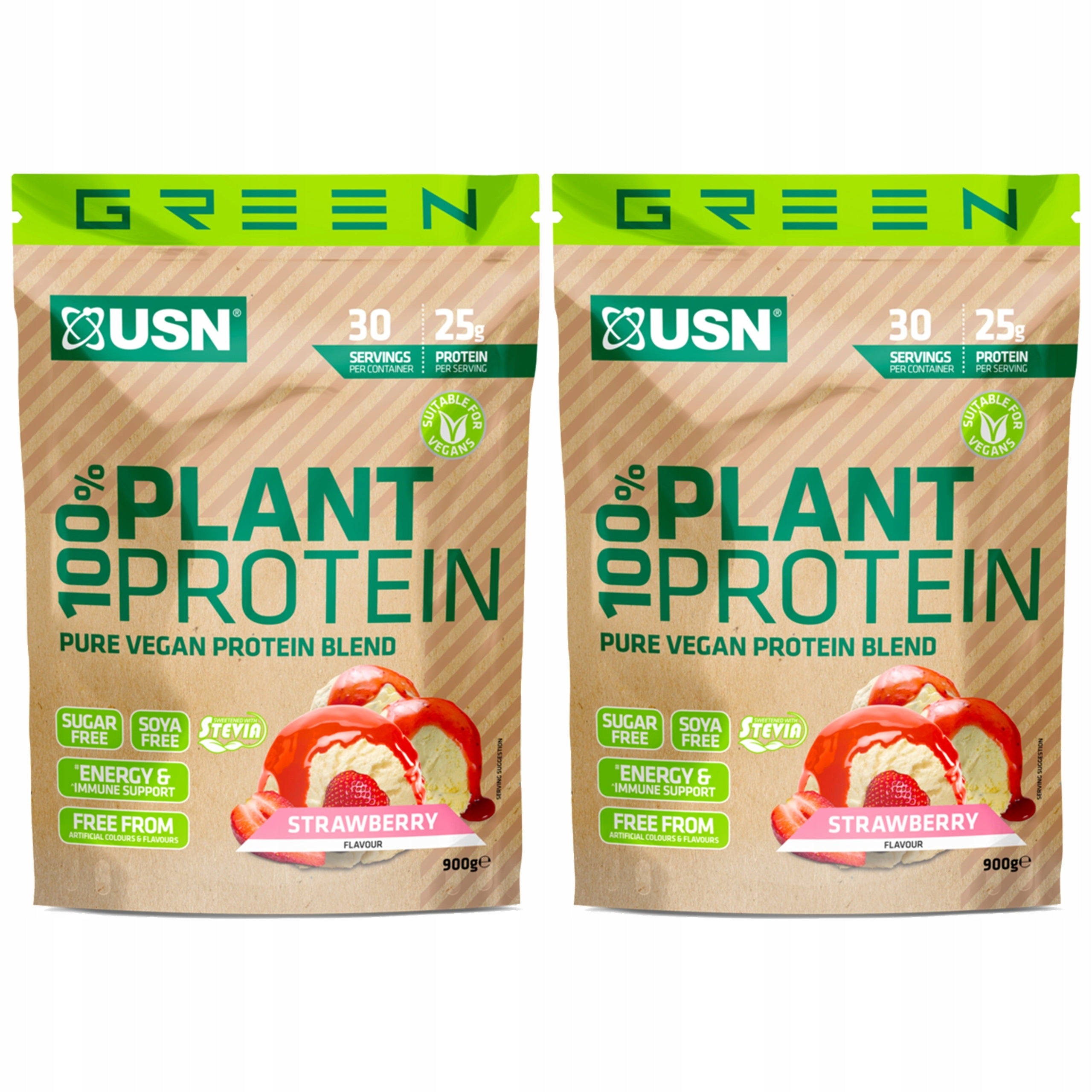 2x VEGAN PROTEIN 900g USN PLANT PROTEIN