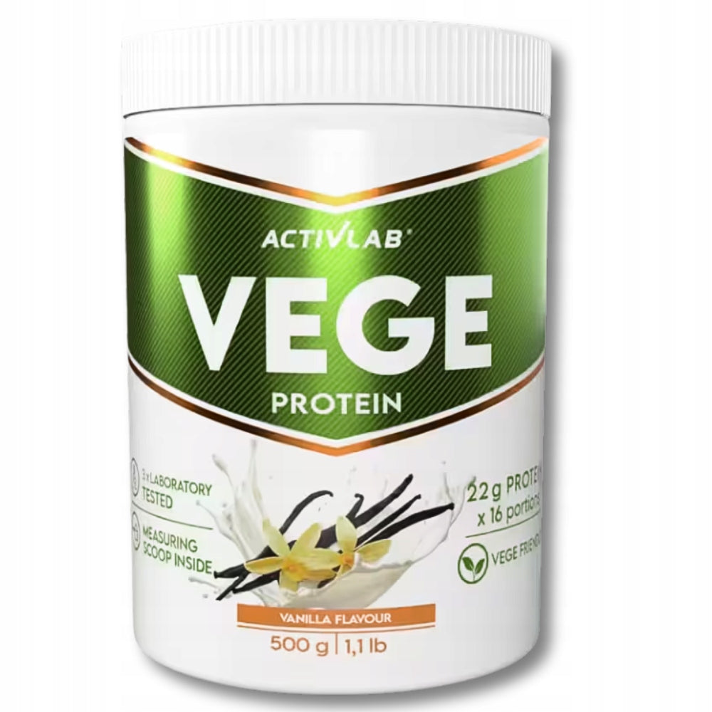 2x VEGETABLE PROTEIN ActivLab VEGE PROTEIN 500g SUGAR FREE isolate soy VANILLA Expiration date at least 3 months from the date of purchase