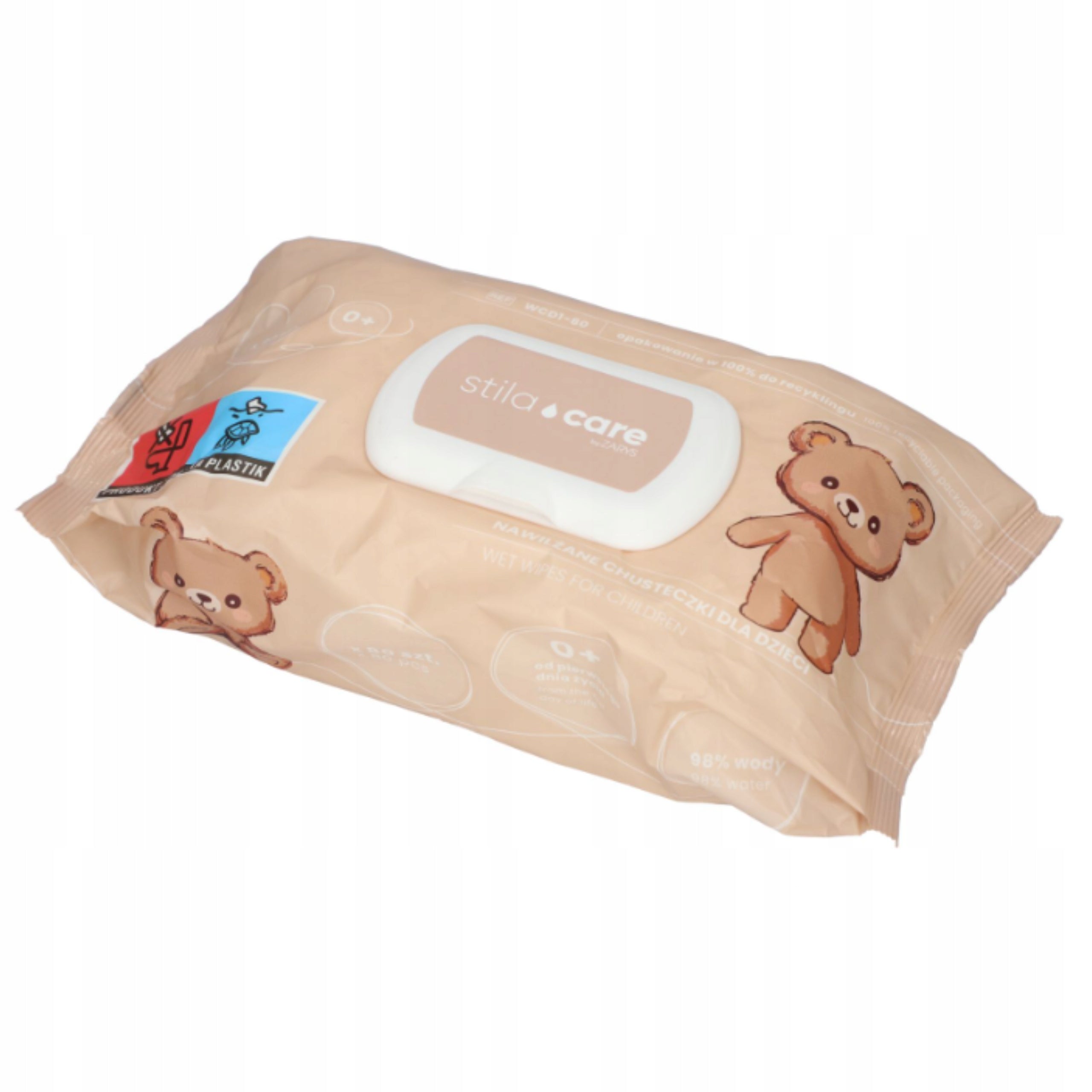 2x WET WIPES FOR CHILDREN STILACARE WET WIPES WATER 98% WET 80PCS Manufacturer code WCD1-80