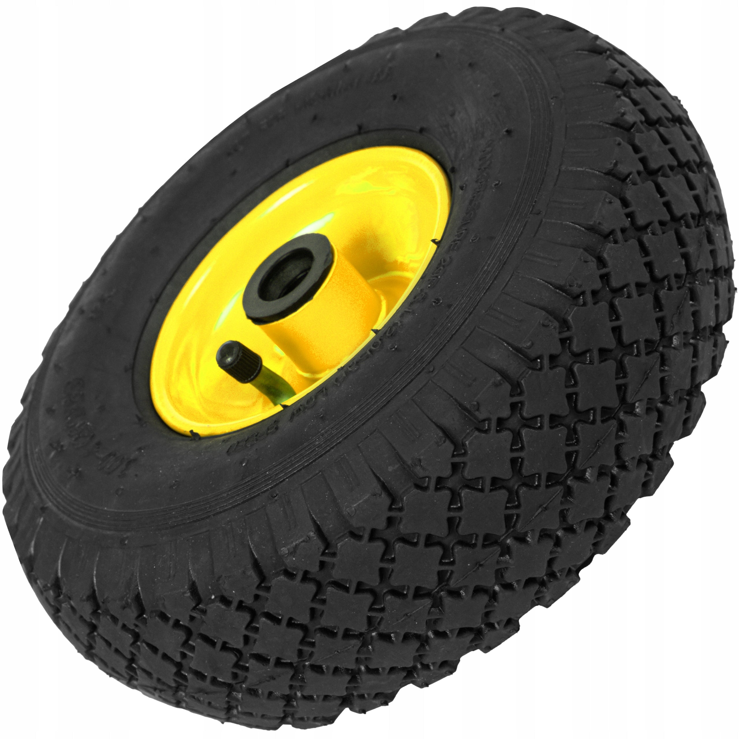2x WHEEL FOR WHEELBARROW TROLLEY 2PR 260x85mm 3.00-4 WITH INNER TUBE PUMPED STRONG Manufacturer code Koło do taczki żółte