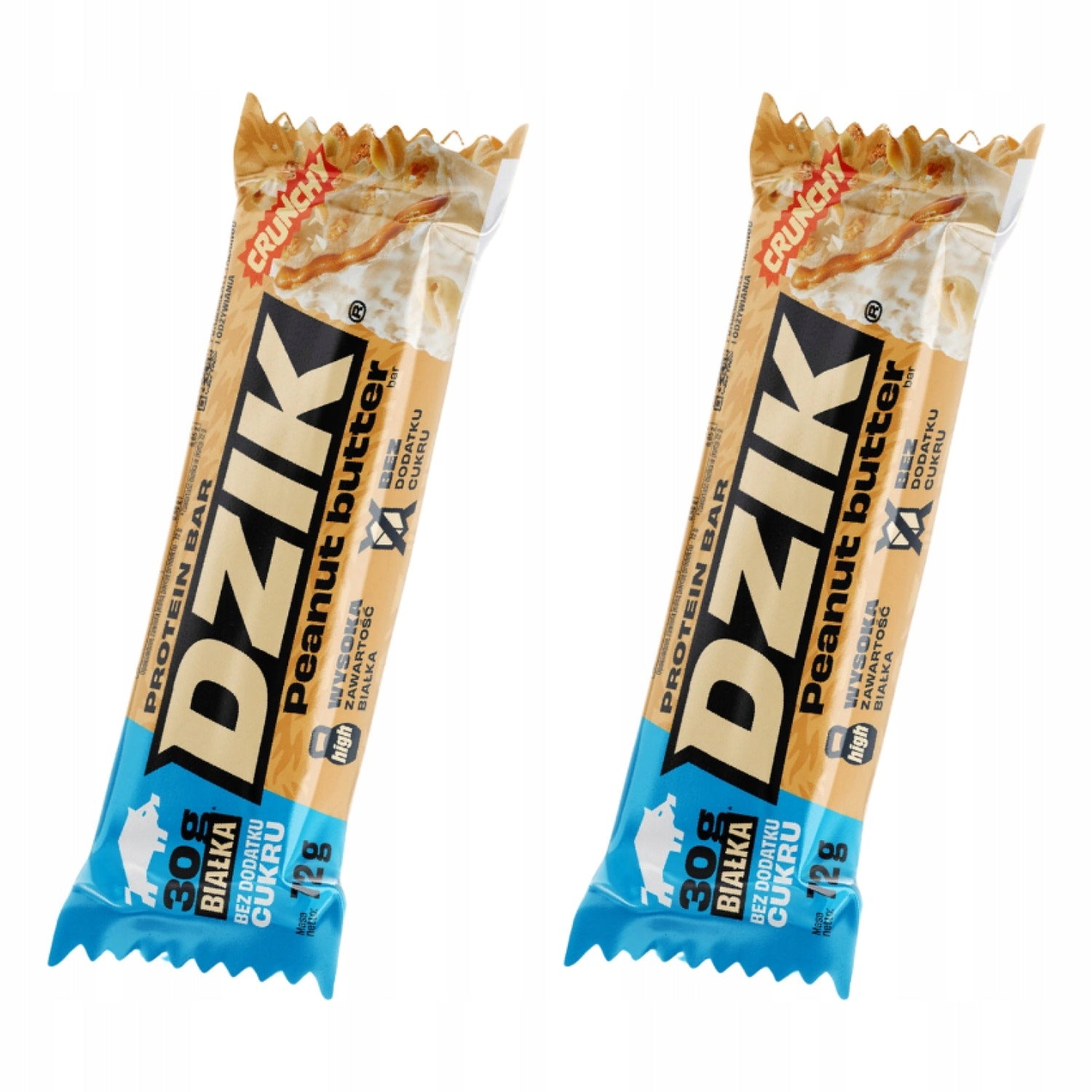 2x WK DZIK Protein Bar Peanut Butter Protein Bar Peanut Paste 72 g
