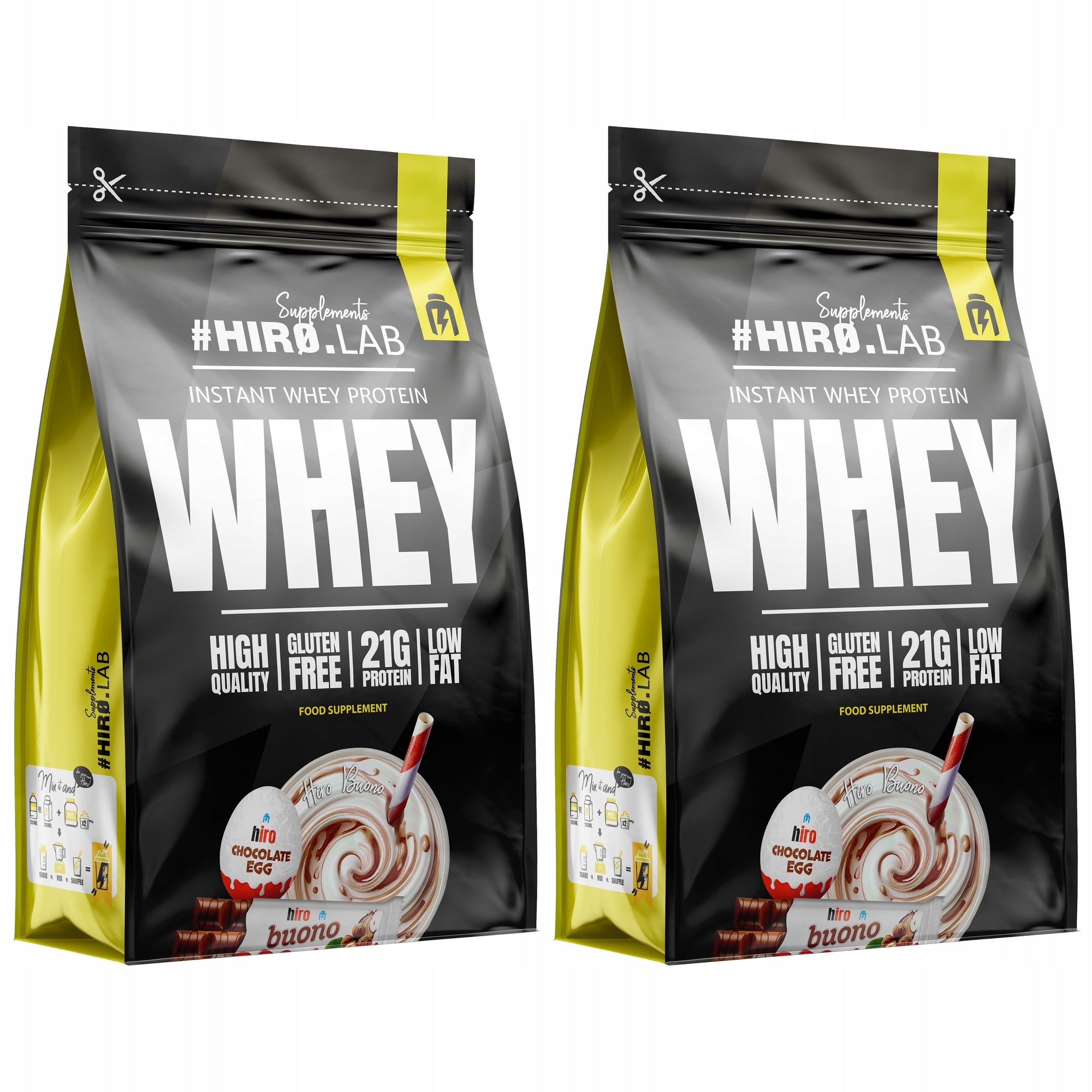 2x WPC Instant Whey Protein Whey Conditioner 2000 g Buono Hiro