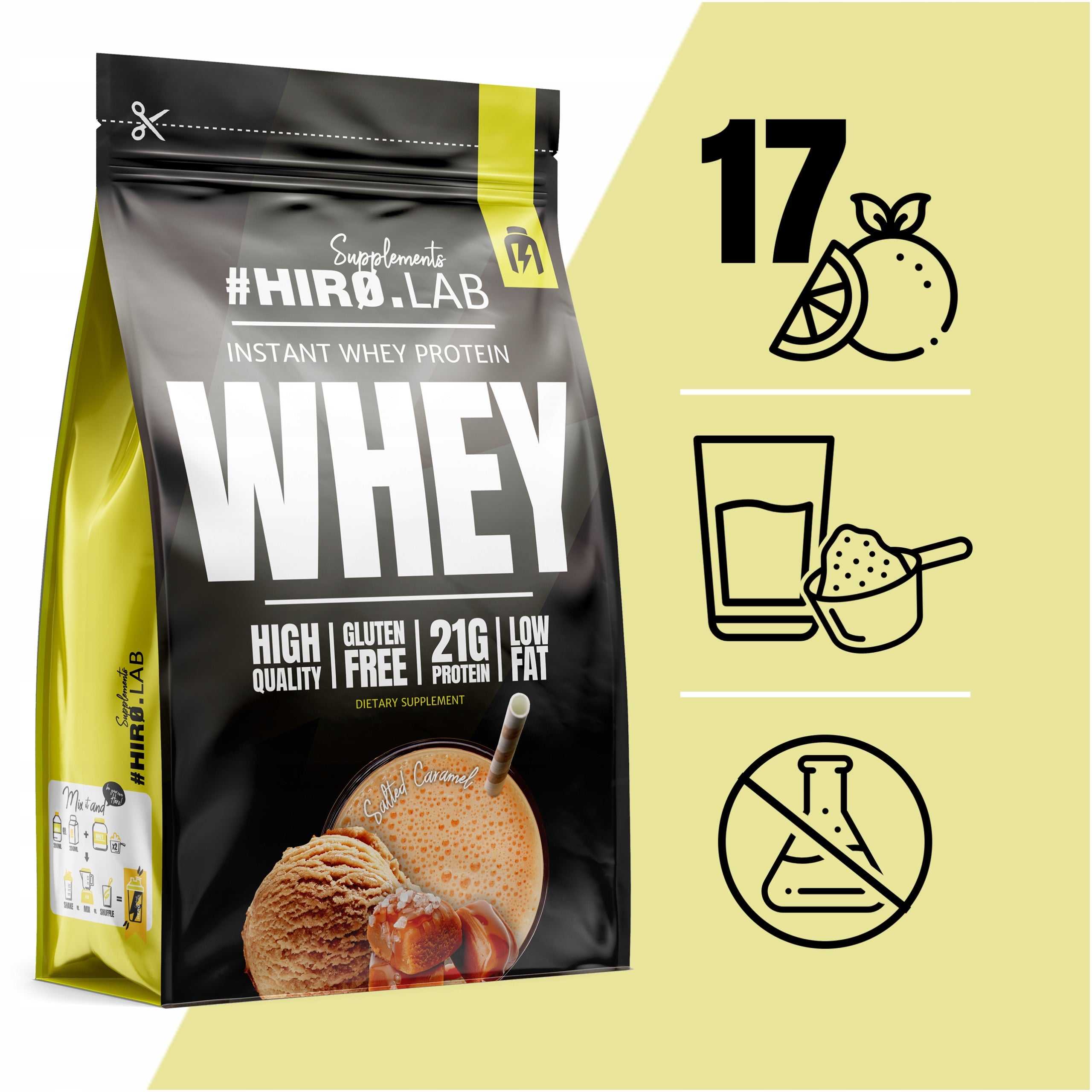 2x WPC Protein Instant Whey Protein Conditioner 750 g Salty Caramel hi Brand HIRO.LAB
