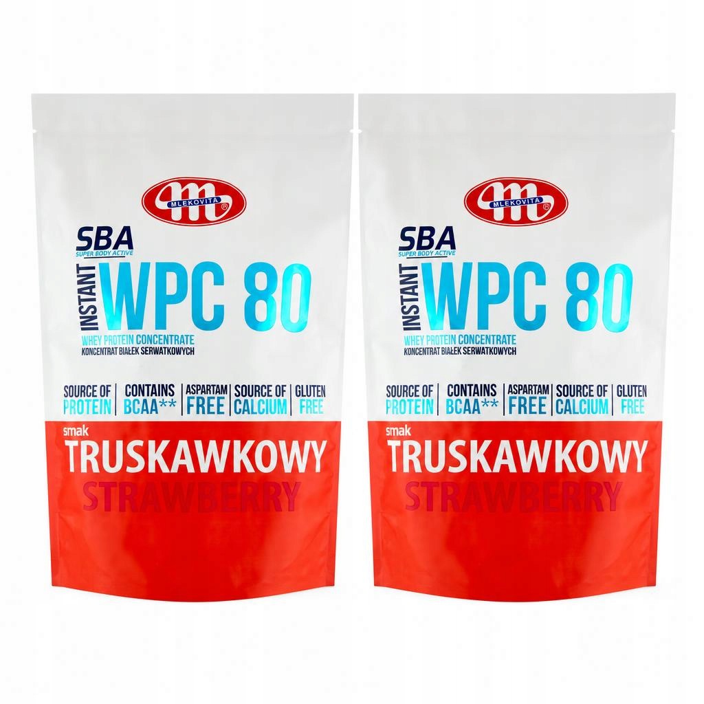 2x WPC protein 80 Mlekovita strawberry 700g, whey protein concentrate