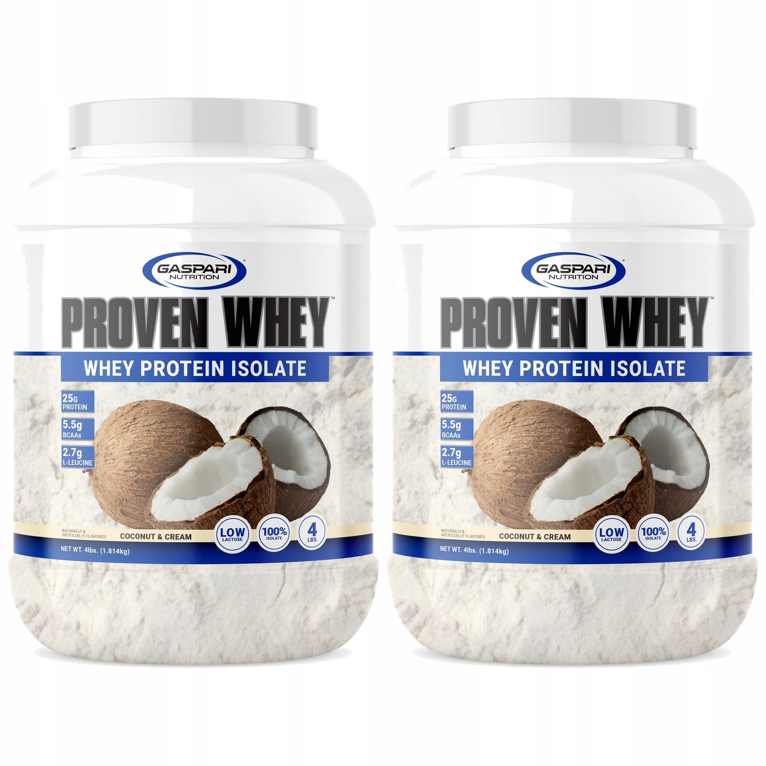 2x WPI Protein Isolate Conditioner PROVEN WHEY 2.0 PROTEIN 1814 g coconut GASPAR