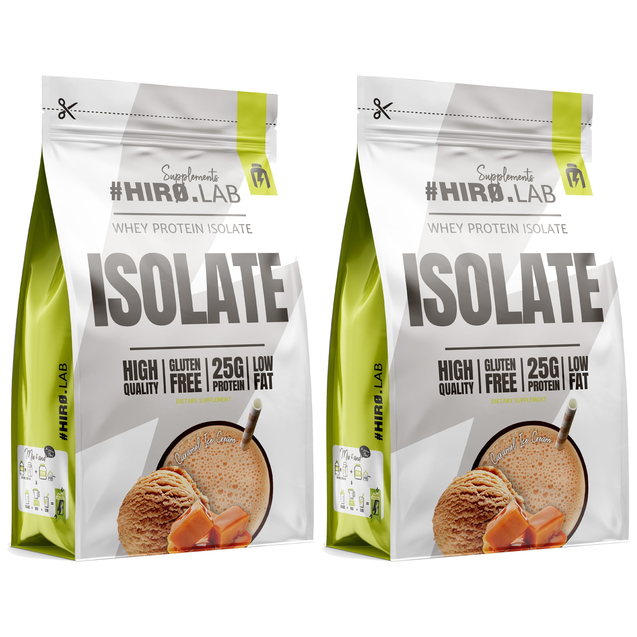 2x WPI Whey Protein Isolate Conditioner 700 g Carmel Hiro Ice Cream