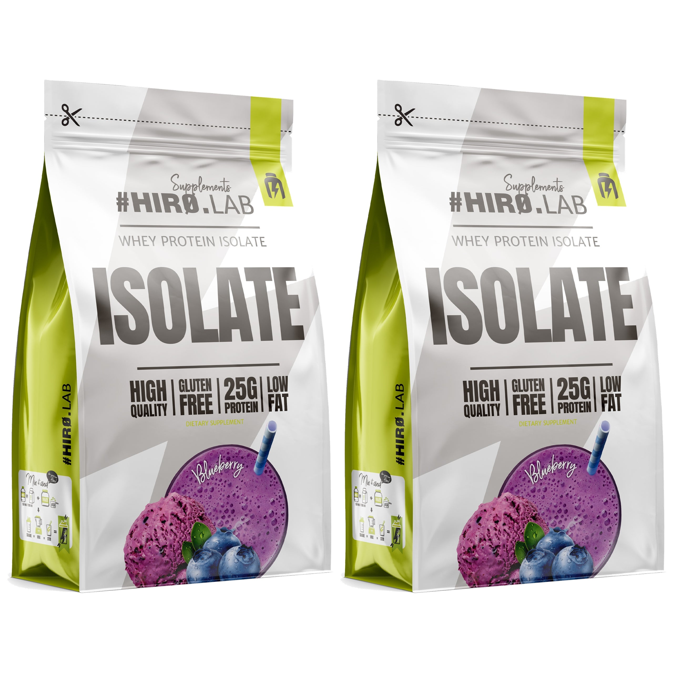 2x WPI Whey Protein Isolate Protein Conditioner 700g HIRO Berry