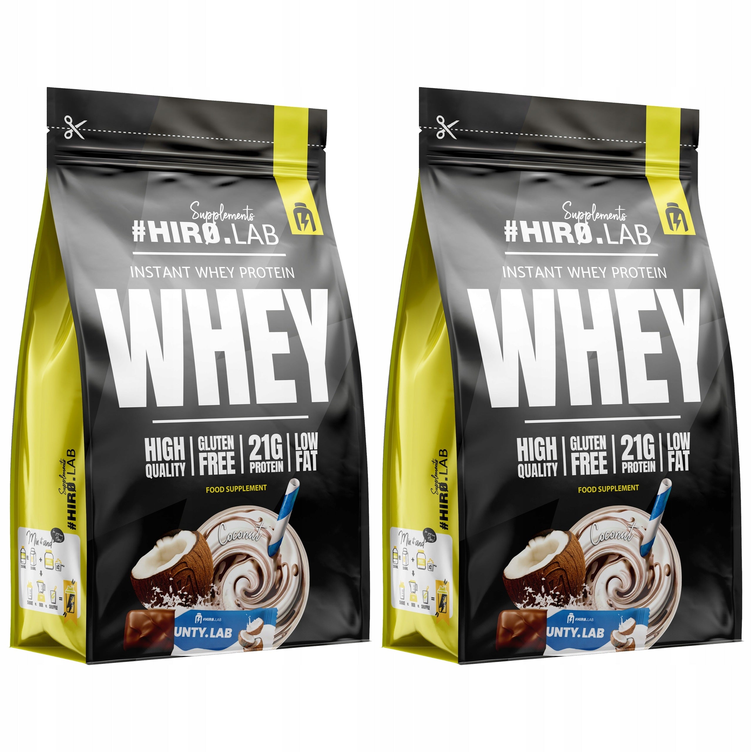 2x Whey Instant Protein Coconut 750g Muscle Regeneration HIRO.LAB