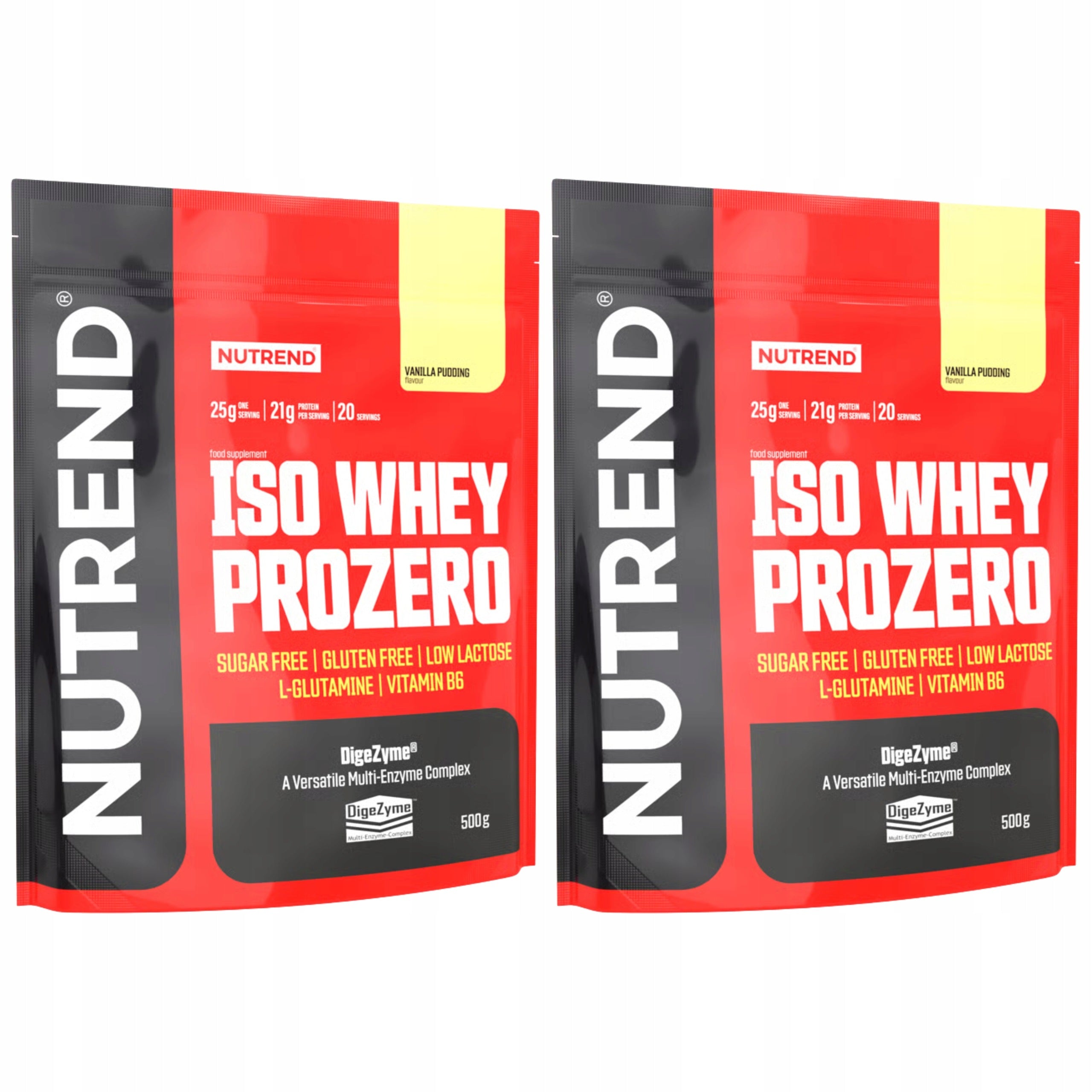 2x Whey Isolate Whey WPI 84% Regeneration Strength Weight 500g NUTREND