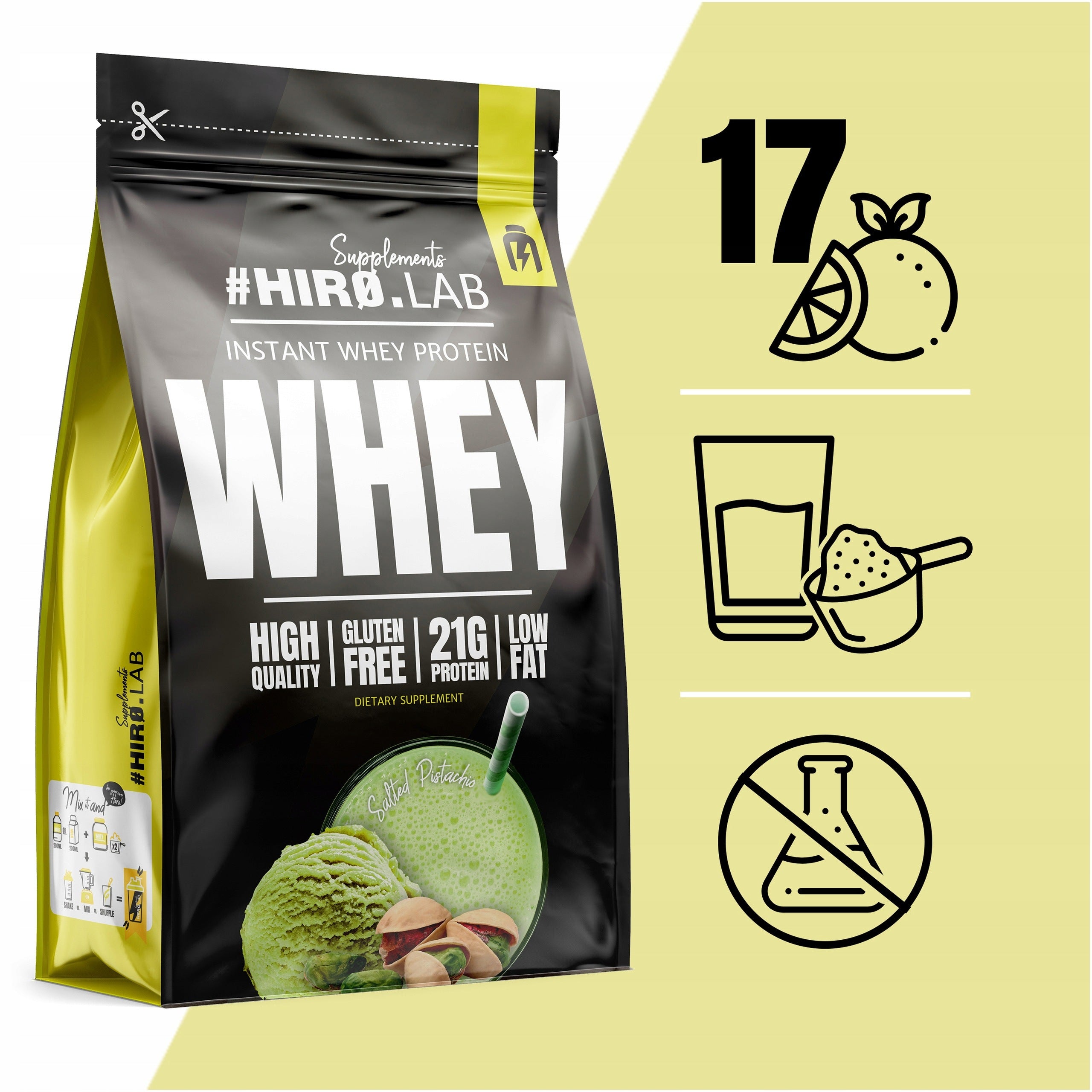 2x Whey Protein Concentrate 750g Instant Muscle Regeneration Hiro.Lab Brand HIRO.LAB