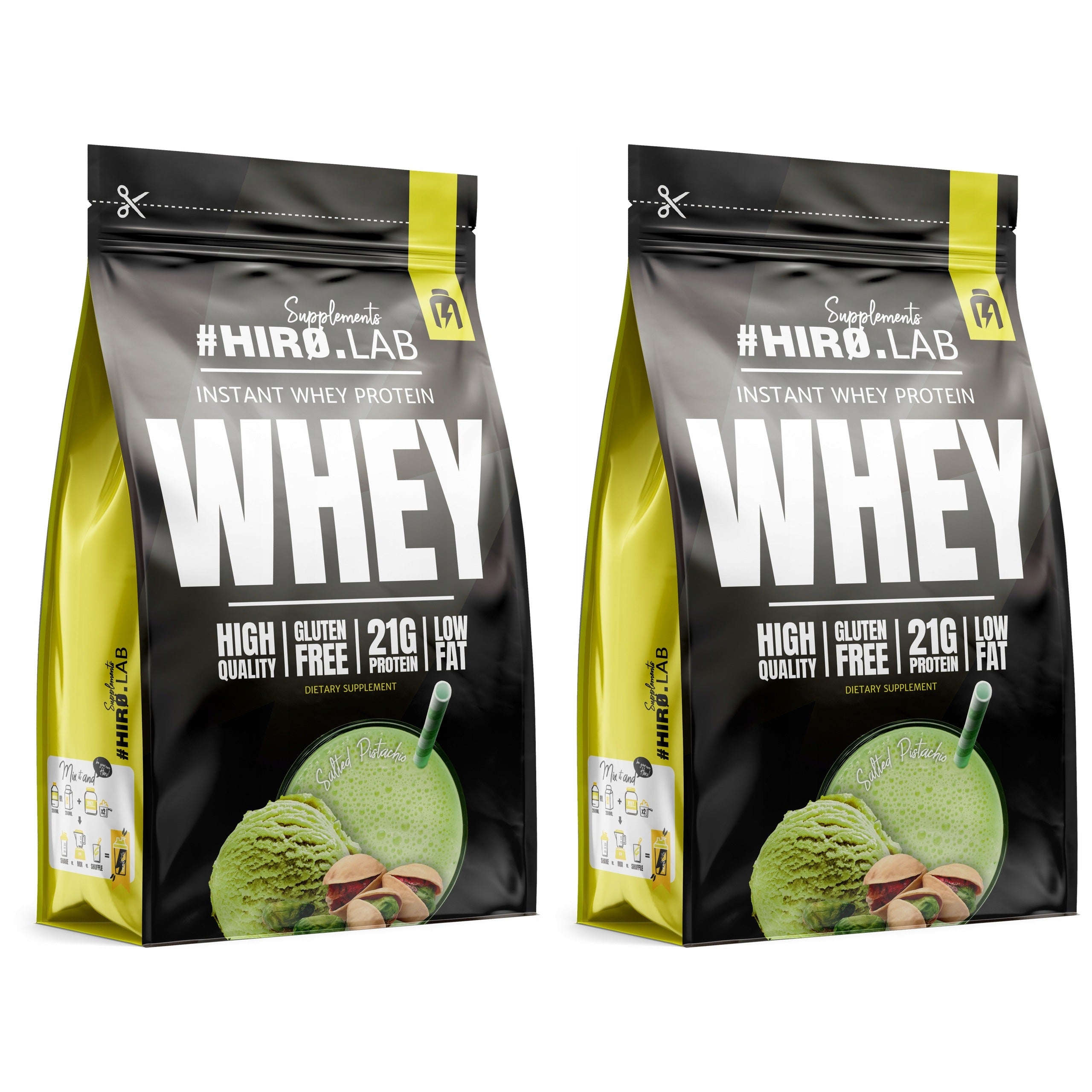 2x Whey Protein Concentrate 750g Instant Muscle Regeneration Hiro.Lab