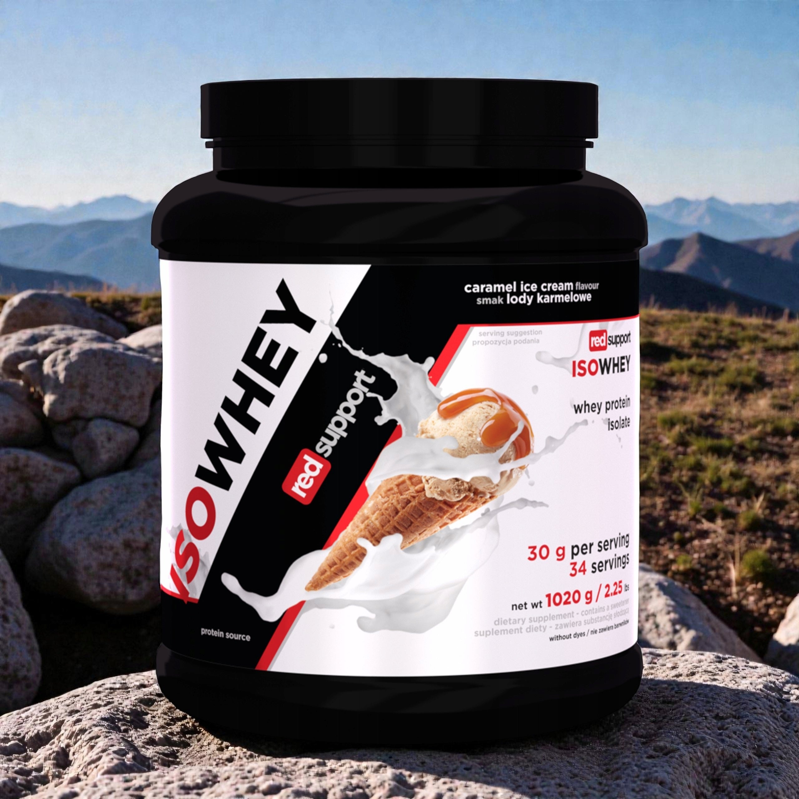 2x Whey isolate whey WPI 30g muscle mass strength RED SUPPORT Brand no brand