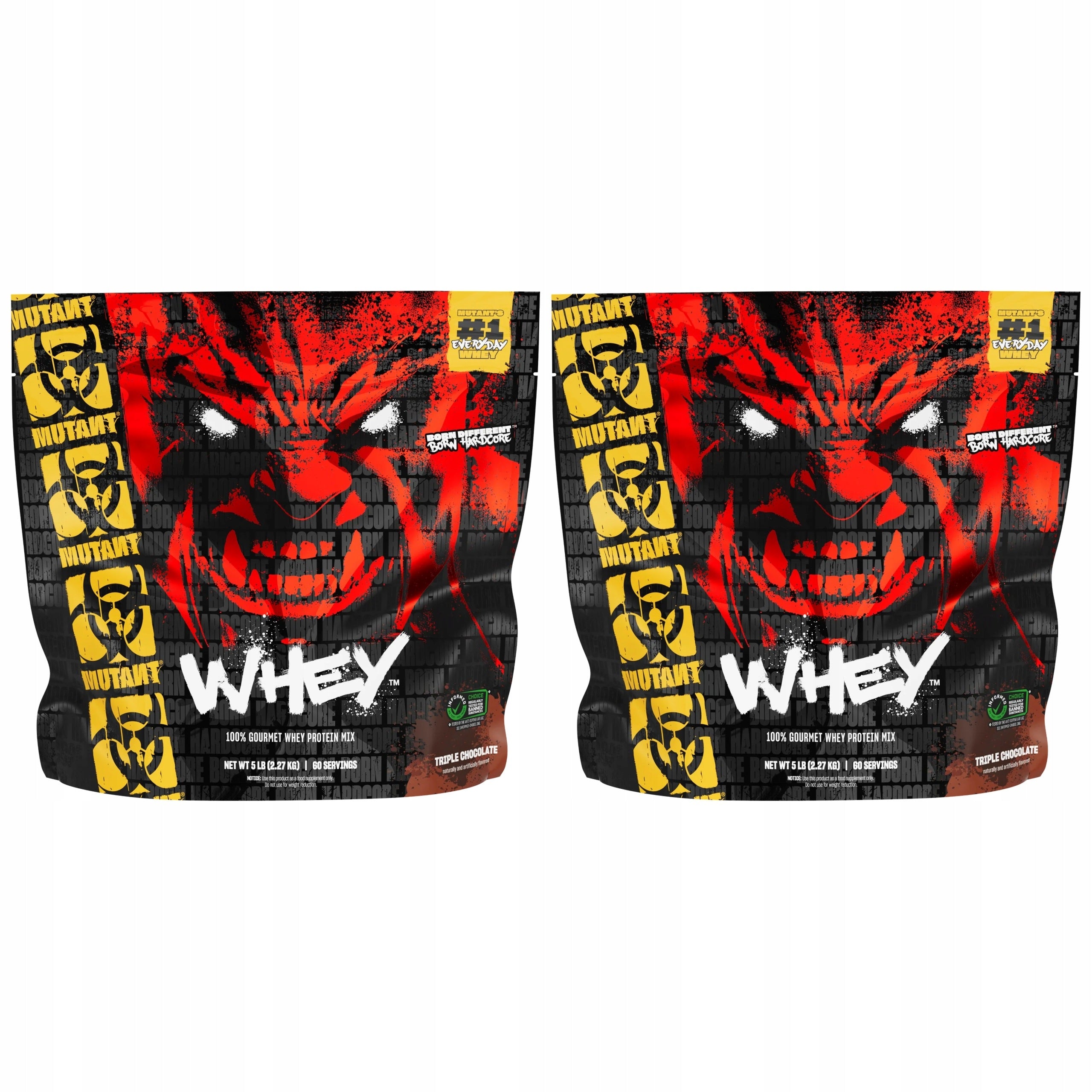 2x Whey protein concentrate isolate hydrolyzate 60g BCAA MUTANT WHEY