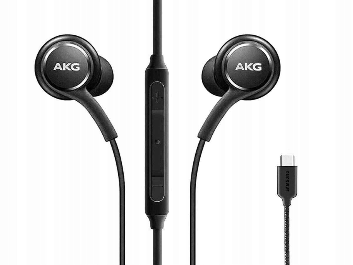 2x Wired In-Ear Headphones AKG USB-C Connector Black Brand Samsung