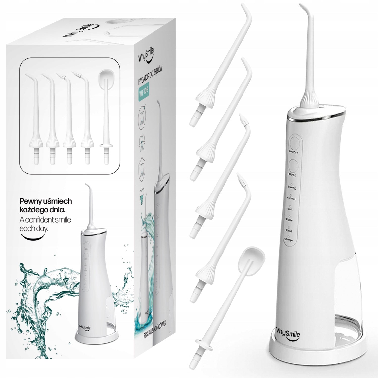 2x Wireless Dental Irrigator 5 Modes 5 Ends 250 Ml