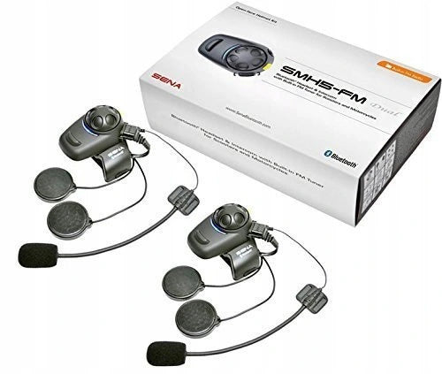 2x motorcycle intercom sena smh5fm bluetooth up to700m radio fm set 2helmets