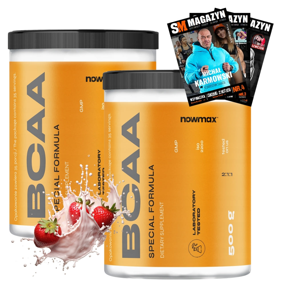 2x nowmax BCAA 2:1:1 500 g STRONG AMINO ACIDS AMINO REGENERATION ENDURANCE