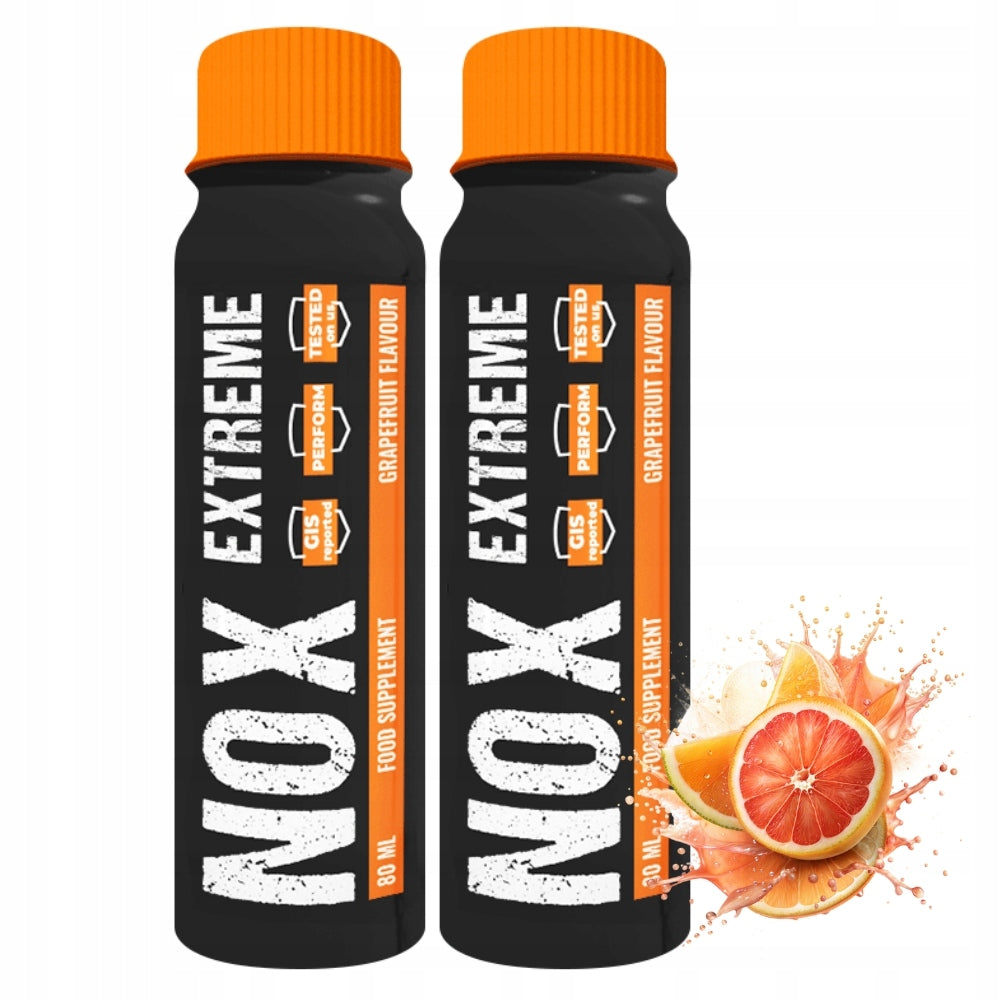 2x nowmax NOX EXTREME 80 ML SHOT PUMP STRENGTH BETA ALANINE CAFFEINE FATIGUE