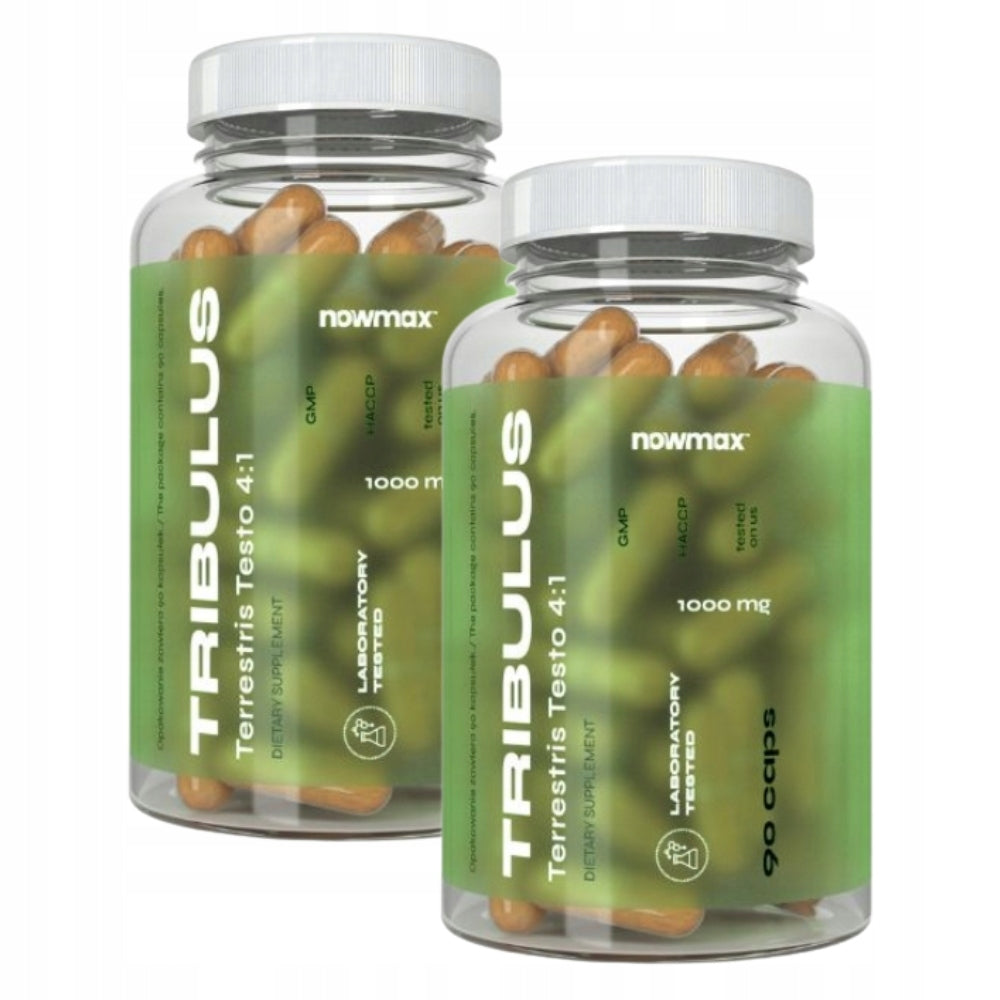 2x nowmax TRIBULUS TESTOSTERONE BOOSTER LIBIDO POTENCY TESTOSTERONE 90 kaps Packaging status original