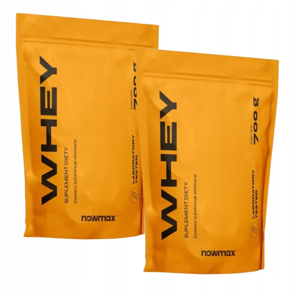 2x nowmax WHEY PROTEIN 700 g PROTEIN COMPLEX MUSCLE MASS STRENGTH Expiration date at least six months from the date of purchase