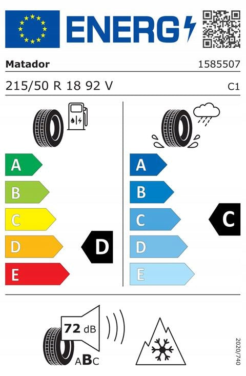 2x winter tyres Matador MP93 Nordicca 215/50R18 92V rim Number of tires offered 2 pcs.