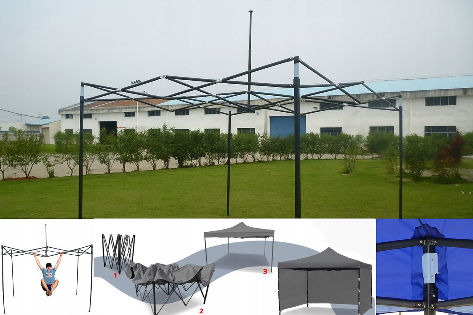 2x3 STRONG ROOF REPLACEMENT SPARE PLATING COMMERCIAL TENT Garden Green Length 2.9 m