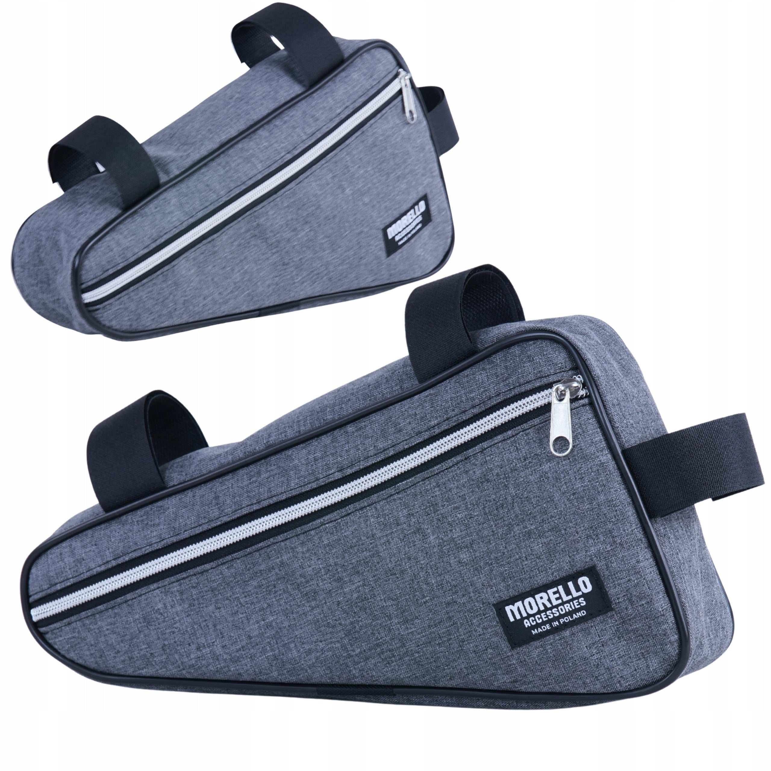 2xBicycle Bag for Frame Bicycle Pouch Waterproof Sachet Polish Product Color black