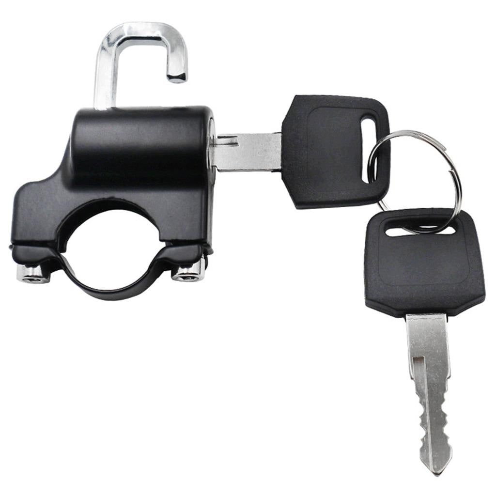 2xMotorcycle Helmet Lock with Keys 22 28mm Hanging Hook for Bikes 2 Pcs