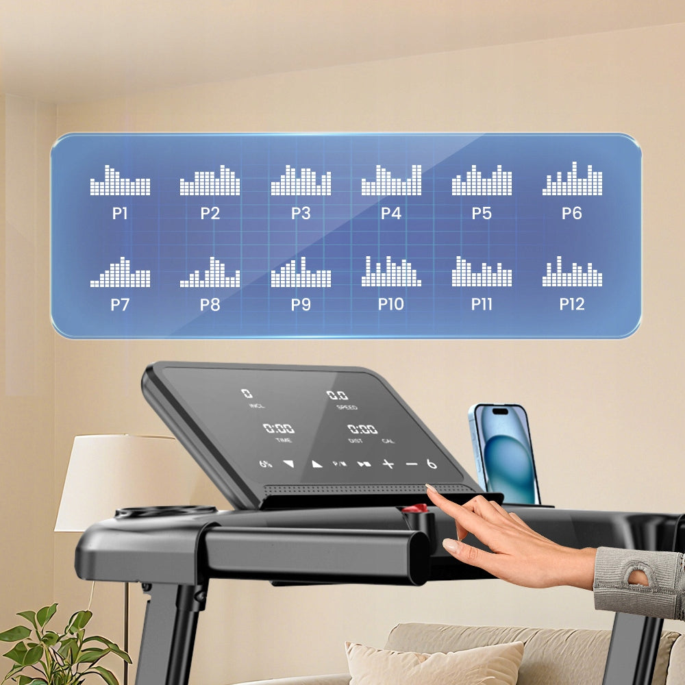 3.0 HP Electric Treadmill for Home FT61, 1-13.5 km/h 135kg Folding Maximum user weight 135 kg