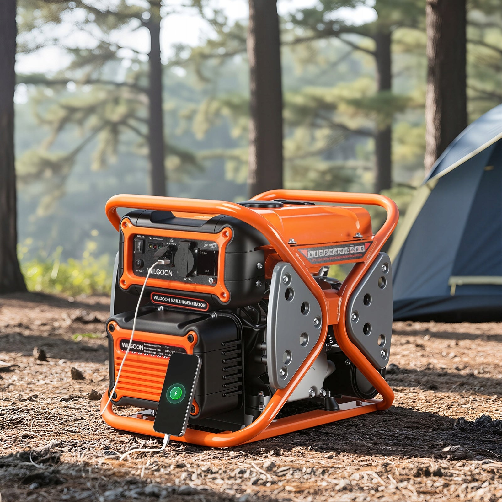 3.2KW Inverter Generator Gasoline Generator Set 28kg 2x USB ports Manufacturer code Wilgoon 3.2KW Iris