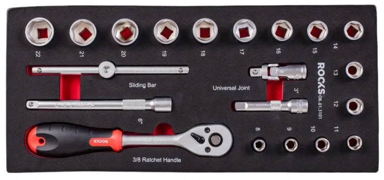 3/8" TOOL SET, 20 CZ ROOKS